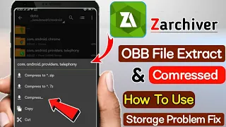 Download Zarchiver File Compress \u0026 Extract | How to use Full Tutorial | OBB Storage Problem Solved MP3