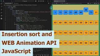Insertion sort and WEB Animation API JavaScript