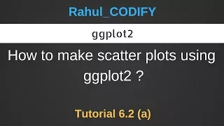 How to make scatter Plots using ggplot2 R Data Science Tutorial 6 2 a