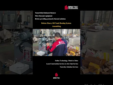 Stable Combustion Starts Here! Brictec Heavy Oil Tank Heating System Assembling  #brick #burning