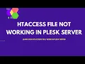htaccess file not working on Plesk server htaccess tutorial