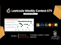 Leetcode Weekly Contest 479 DP on Tree DP PBDS Q1 Q2 Q3 Q4 Explained C Watch 2X