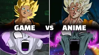 dragon ball sparking zero game vs anime side by side comparison