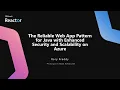 The Reliable Web App Pattern for Java with Enhanced Security and Scalability on Azure