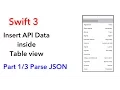 Insert API Data to Table View Part 1 Parse JSON Swift 3 Xcode 8 2 1