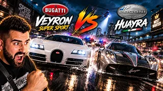 ¡BUGATTI VEYRON VS PAGANI HUAYRA! ¿QUIÉN ES EL VERDADERO REY? 😱