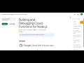 Building and Debugging Cloud Functions for Node js 2025
