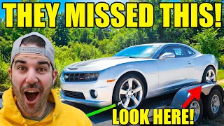 I Bought A Camaro SS Listed As Stock But 2 Auction Pictures Told Me To BUY NOW SUPER CHEAP