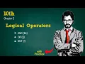Logical Operators in C 10th computer new book