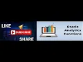 Oracle analytical functions