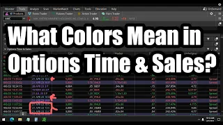 what the colors mean in options time u0026 sales tape