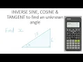 Trigonometry Finding a missing angle in a right-angle triangle SOHCAHTOA Calculator Revision