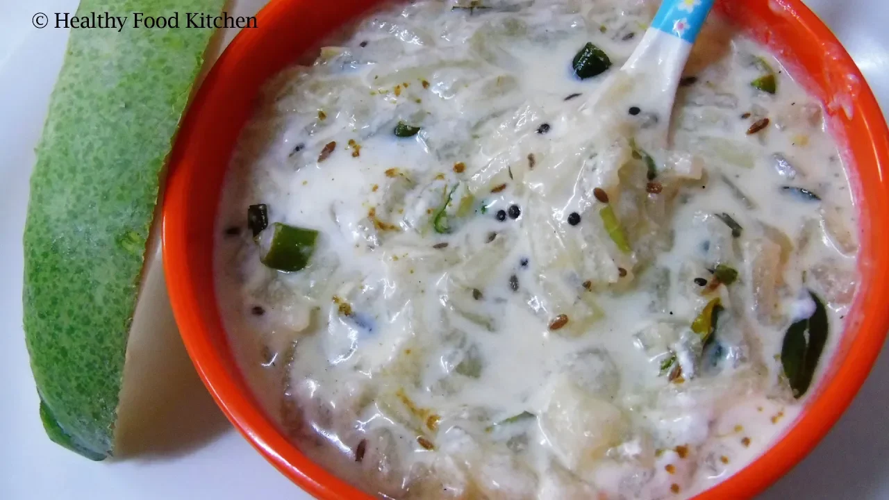 Poosanikkai Thayir Pachadi Recipe/Ash Gourd Raita in Tamil/White gourd Pachadi Recipe