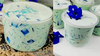 blue jelly dessert drink
