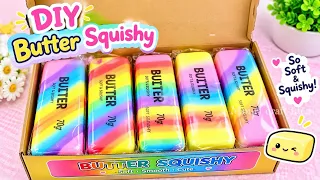 How to make Butter Squishy / Viral Rainbow Butter Squishy
