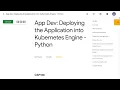 App Dev Deploying the Application into Kubernetes Engine Python GSP188