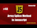 Array splice method in javascript Javascript array splice method Array splice Javascript