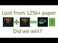 Loot from 125k Christmas Wrapping Paper Pre-Buff RS3