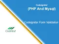 CodeIgniter - Form Validation how to create server side Form Validation in Codeigniter