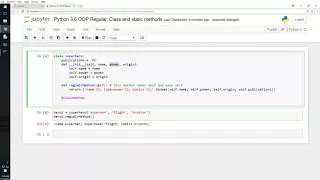 Python OOP Regular Class and static methods 3 6