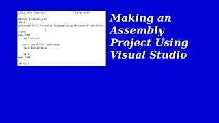 Assembly Language Programming Basics in Visual Studio - Pima Community College Guide