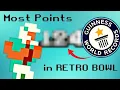 World record for most point in a RETRO BOWL game