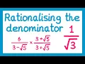 Rationalising the Denominator - GCSE Higher Maths