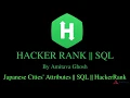 Japanese Cities Attributes Easy SQL HackerRank