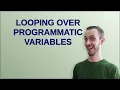 Mathematica Looping over Programmatic Variables