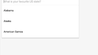 Autocomplete Component using css javascript