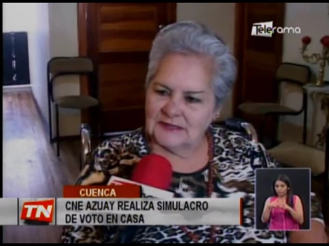 CNE azuay realiza simulacro de voto en casa