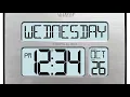 Manual-La Crosse Technology Atomic Digital Wall Clock w Indoor Temperature Model C86279V4