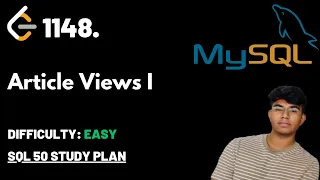 Article Views I LeetCode 1148 SQL SQL 50 study plan