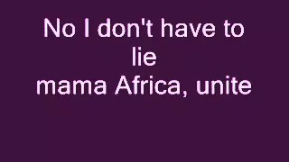 akon mama africa with lyrics on screen