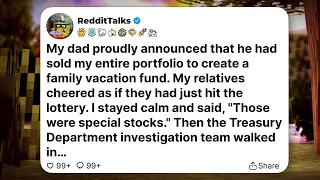 my dad proudly announced that he had sold my entire portfolio to create a family vacation fund 
