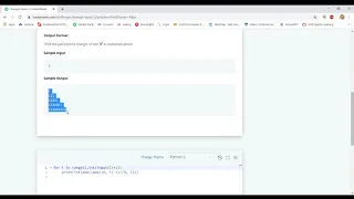 Triangle Quest2 HackerRank Coding in Lockdown