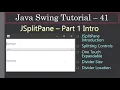 JSplitPane One Touch Expanding Part 1 Intro Swing Tutorial