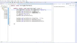 CORE JAVA - P8 CSE61 String Buffer class methods CSE Department
