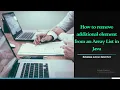 Remove additional element from an Array list Java Programming Interview Questions EshtechZ