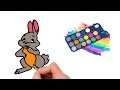 How to Draw Bunny Rabbit Coloring Pages for Kids