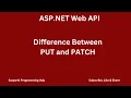 PUT vs PATCH How to do Partial Resource Update ASP NET Web API