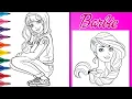 COOL BARBIE COLORING PAGE - Back to School Barbie