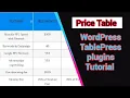 WordPress Service Tables and plugins Tutorial Build Beautiful Table price Table