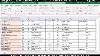 Excel Tutorial Using the Find and Replace tool