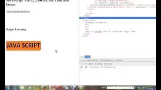 STRINGS TOLOWERCASE METHOD IN JAVA SCRIPT DEMO
