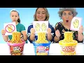 NO HANDS vs ONE HAND vs TWO HANDS EATING CHALLENGE Ruby Bonnie
