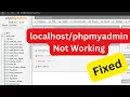 Solved phpMyadmin not working with XAMPP not connecting