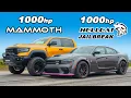1 000hp Dodge Charger v 1 000hp Dodge RAM DRAG RACE