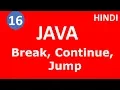 Break Continue jump statement Part - 16 Java Tutorial Tech Talk Tricks