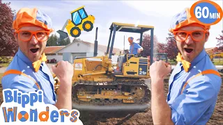 Blippi Learns About Bulldozers And Excavators Blippi Blippi Wonders Educational Videos For Kids 